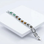Rupastha Premium Multi-Stone Luxury Link Bracelet