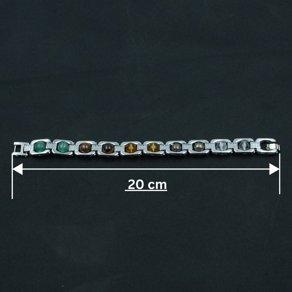 Rupastha Premium Multi-Stone Luxury Link Bracelet