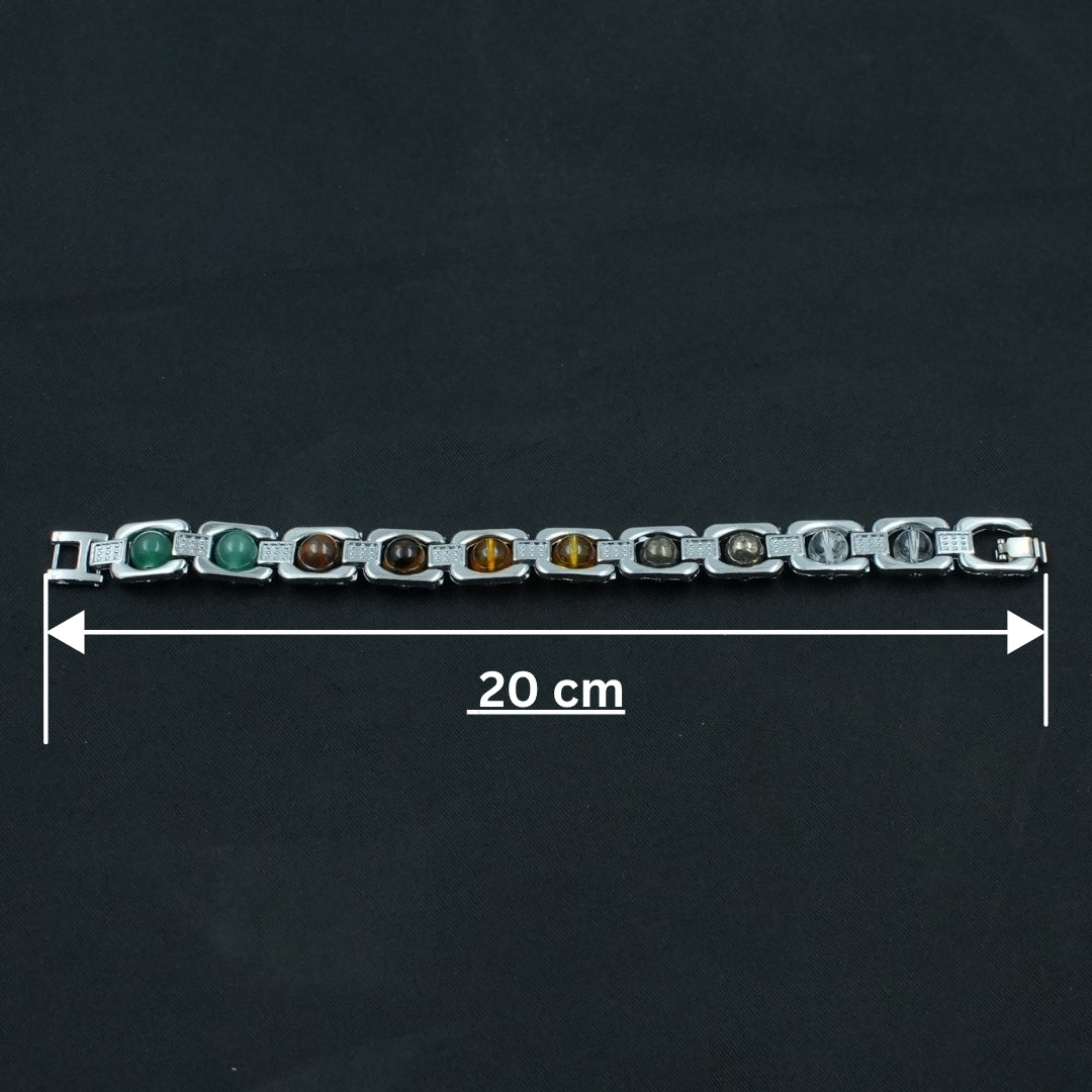Rupastha Premium Multi-Stone Luxury Link Bracelet
