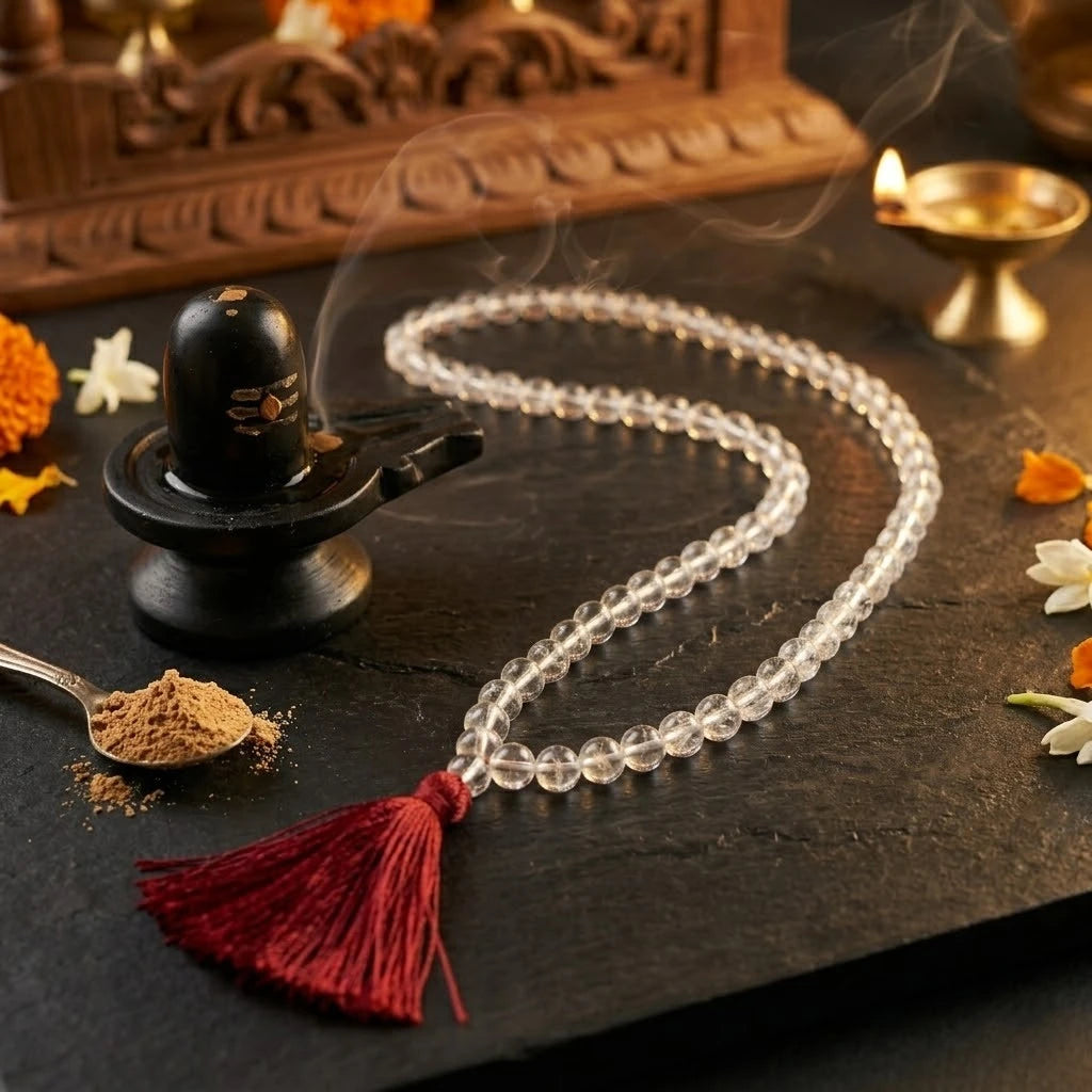 Rupastha Premium Natural Sphatik Mala