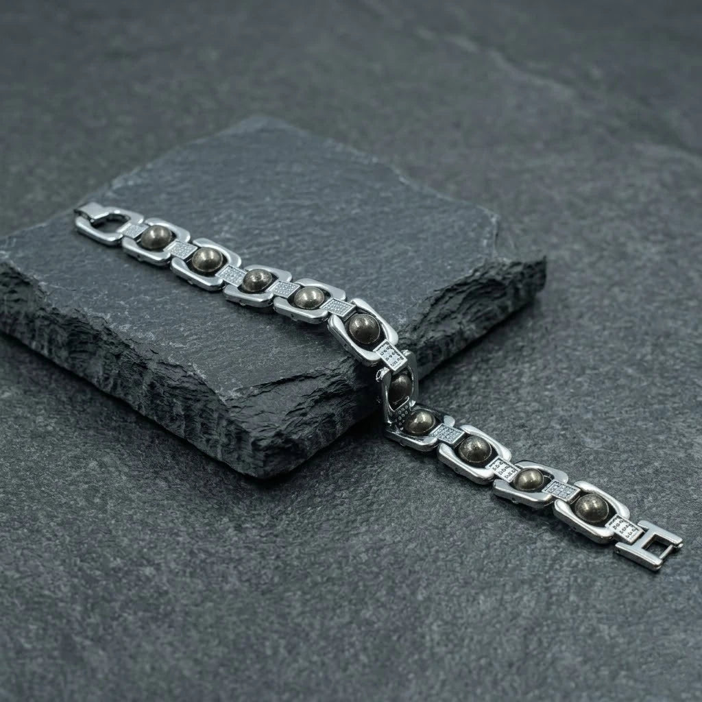 Rupastha Premium Pyrite Luxury Link Bracelet (2)