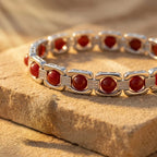 Rupastha Premium Red Jasper Luxury Link Bracelet