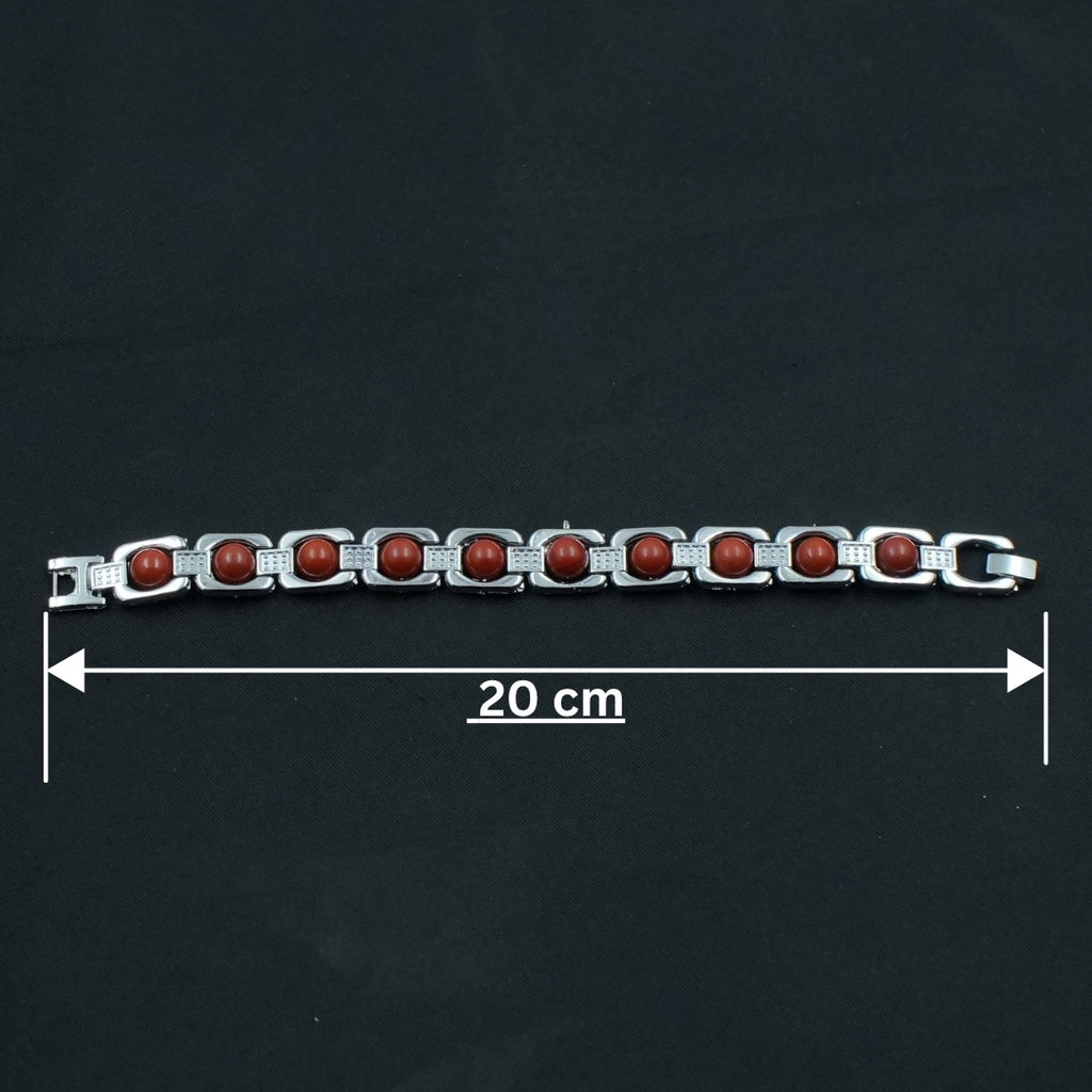Rupastha Premium Red Jasper Luxury Link Bracelet