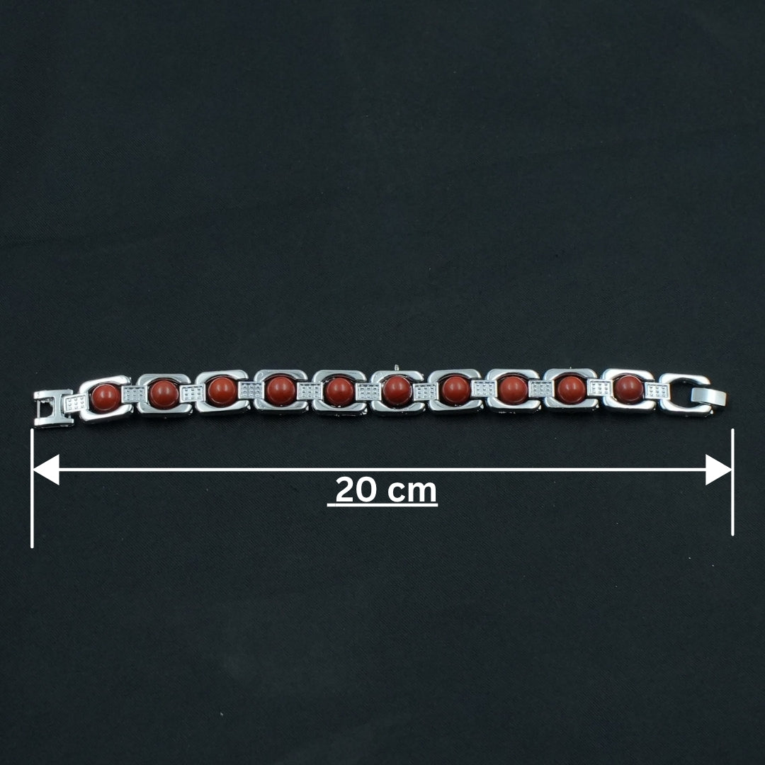 Rupastha Premium Red Jasper Luxury Link Bracelet
