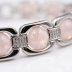 Rupastha Premium Rose Quartz Luxury Link Bracelet