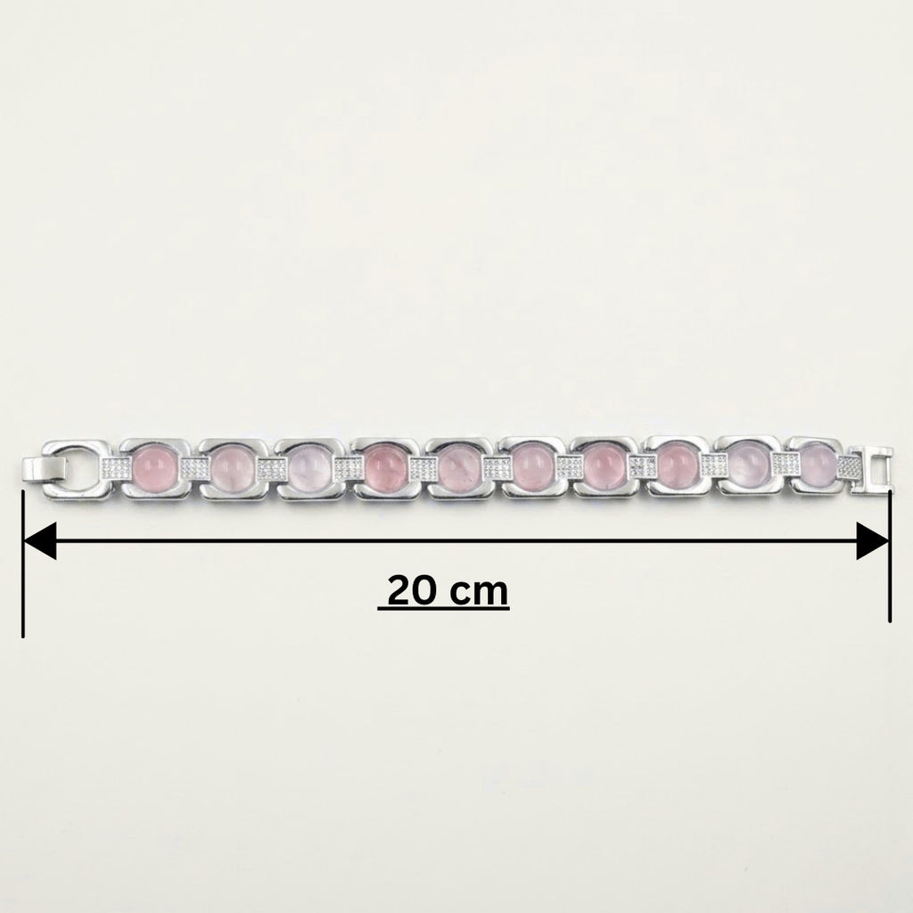 Rupastha Premium Rose Quartz Luxury Link Bracelet