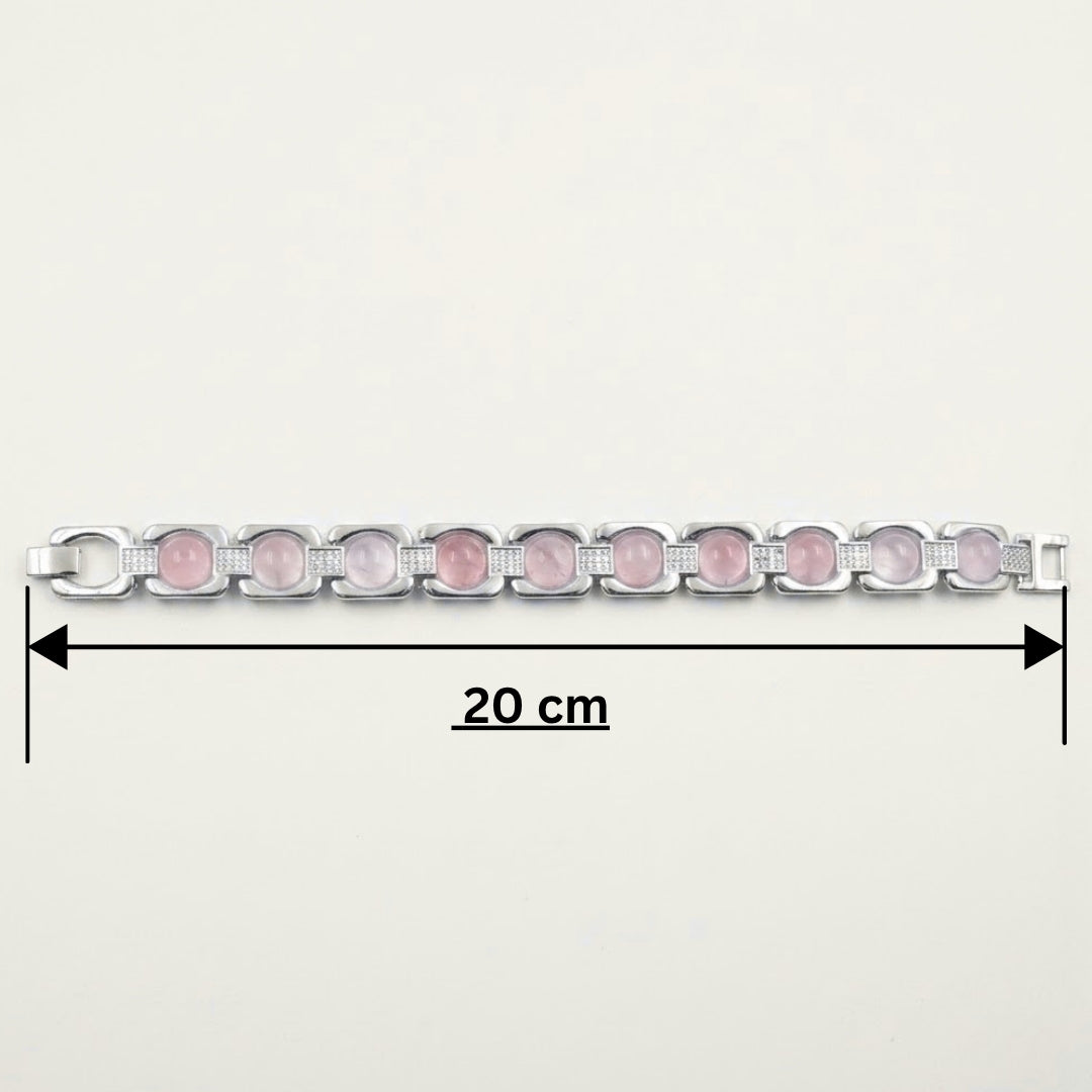 Rupastha Premium Rose Quartz Luxury Link Bracelet
