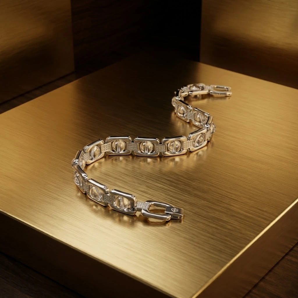 Rupastha Premium Sphatik Luxury Link Bracelet