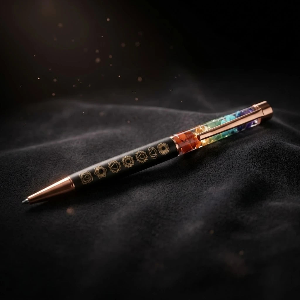 Rupastha Rose Gold 7 Chakra Crystal Pen