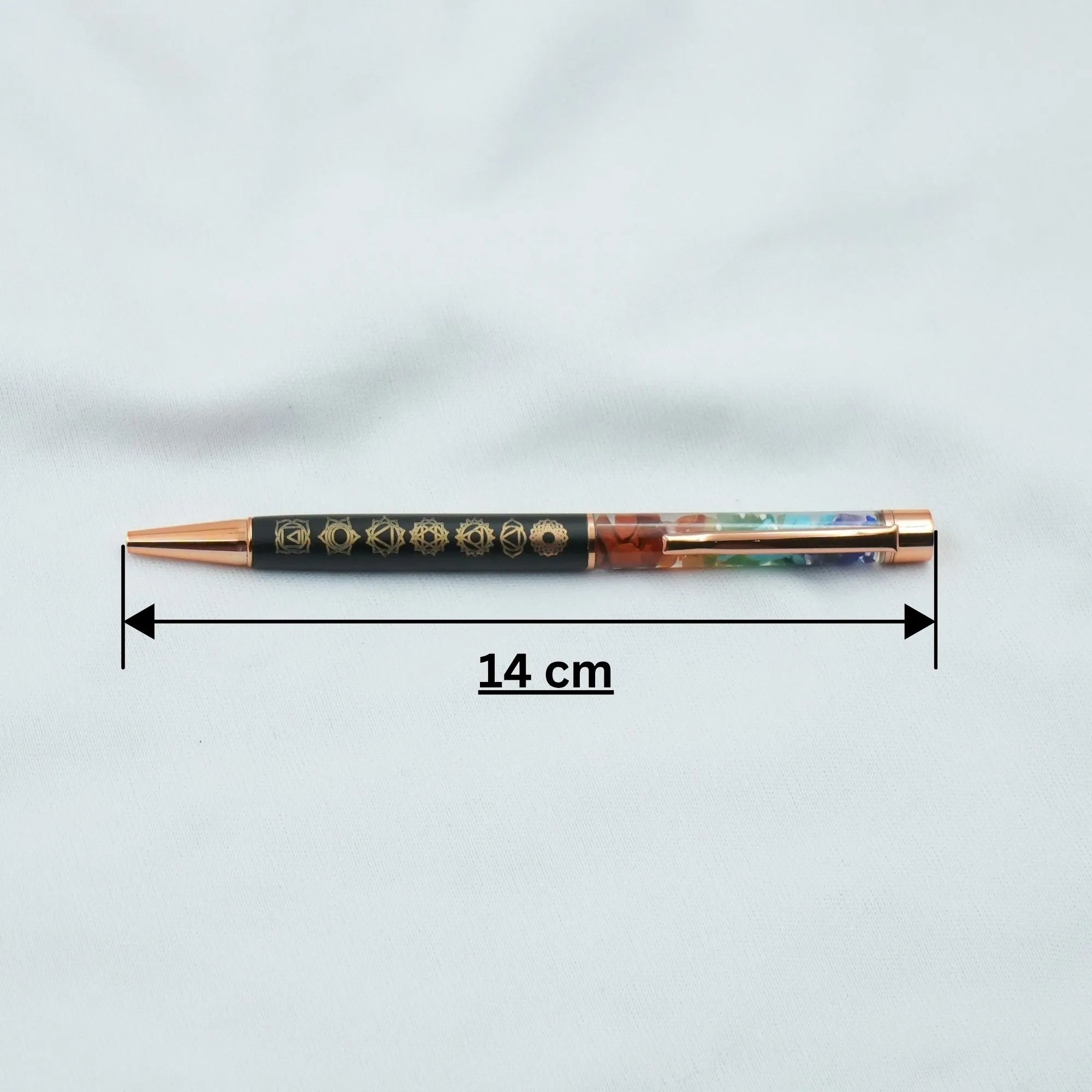 Rupastha Rose Gold 7 Chakra Crystal Pen