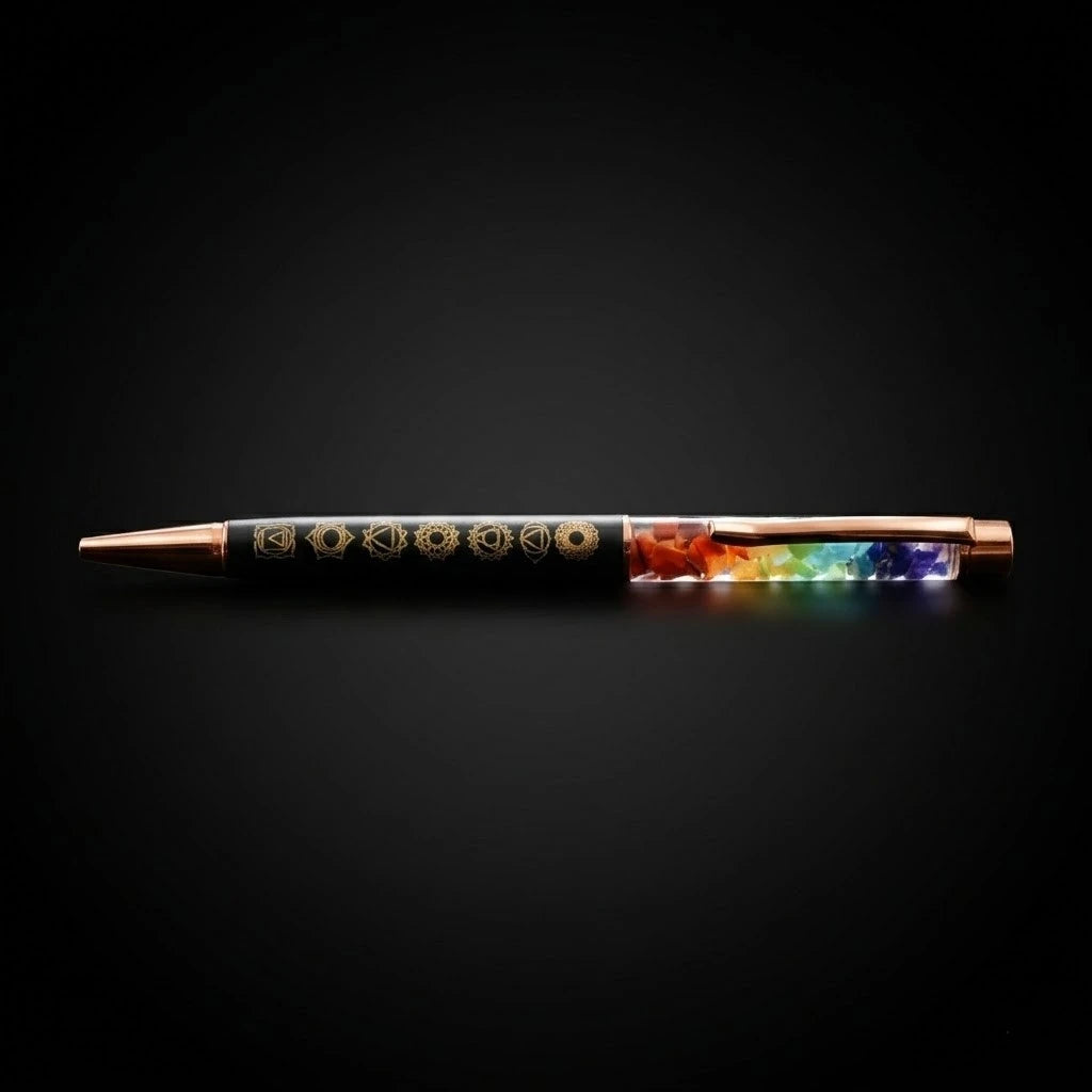 Rupastha Rose Gold 7 Chakra Crystal Pen