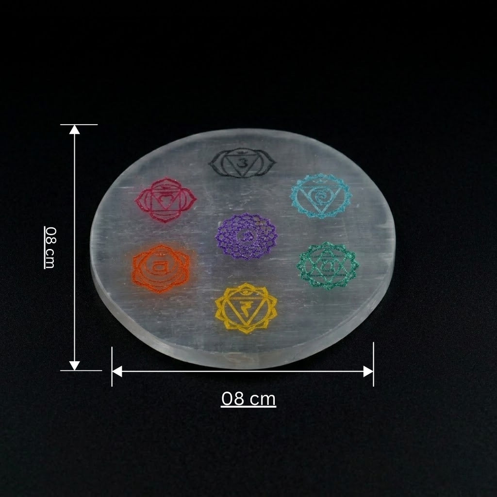 Rupastha Selenite 7 Chakra Charging Plate