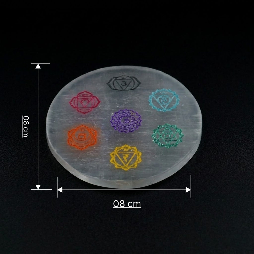 Rupastha Selenite 7 Chakra Charging Plate