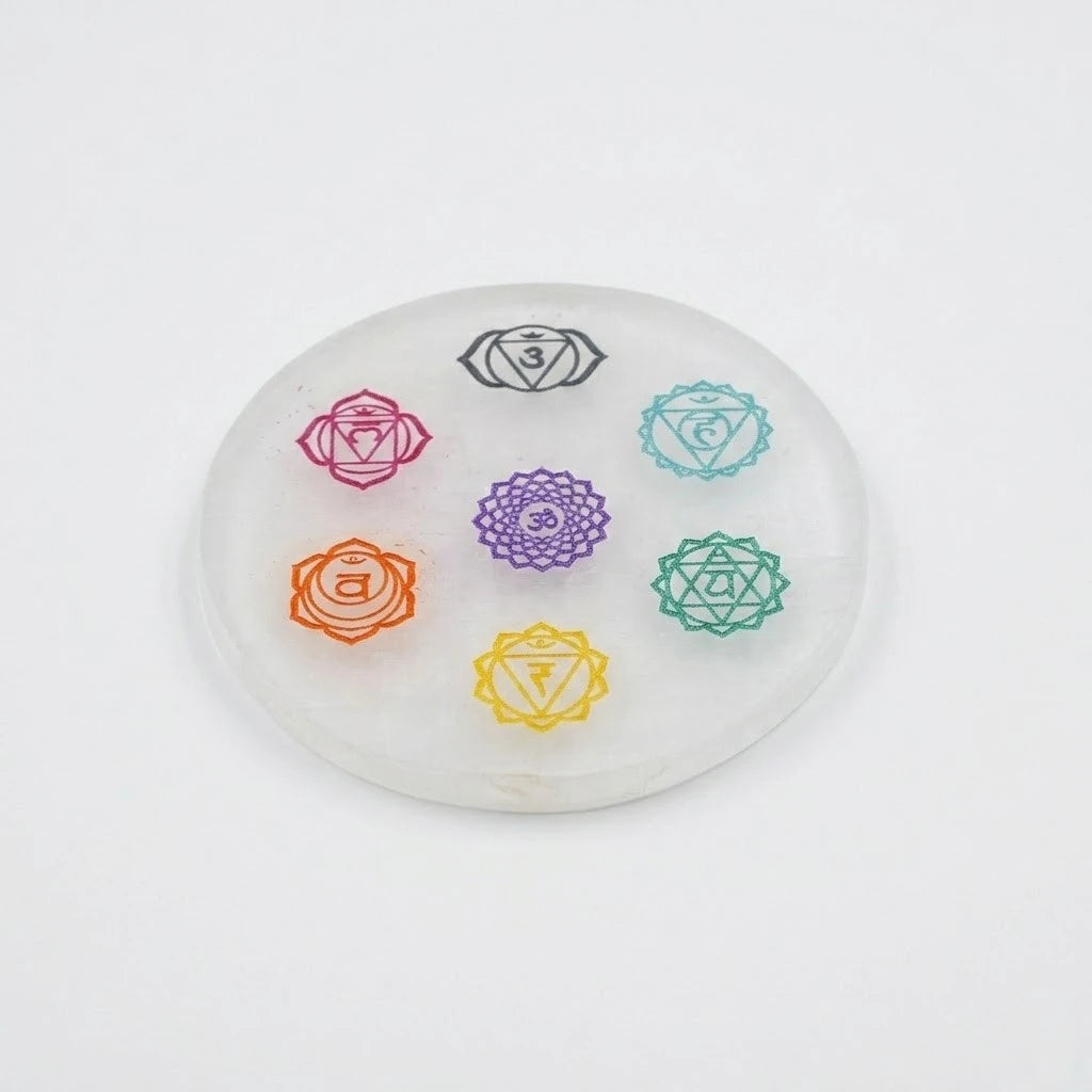 Rupastha Selenite 7 Chakra Charging Plate