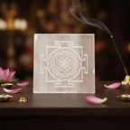Rupastha Selenite Shree Yantra Charging Plate
