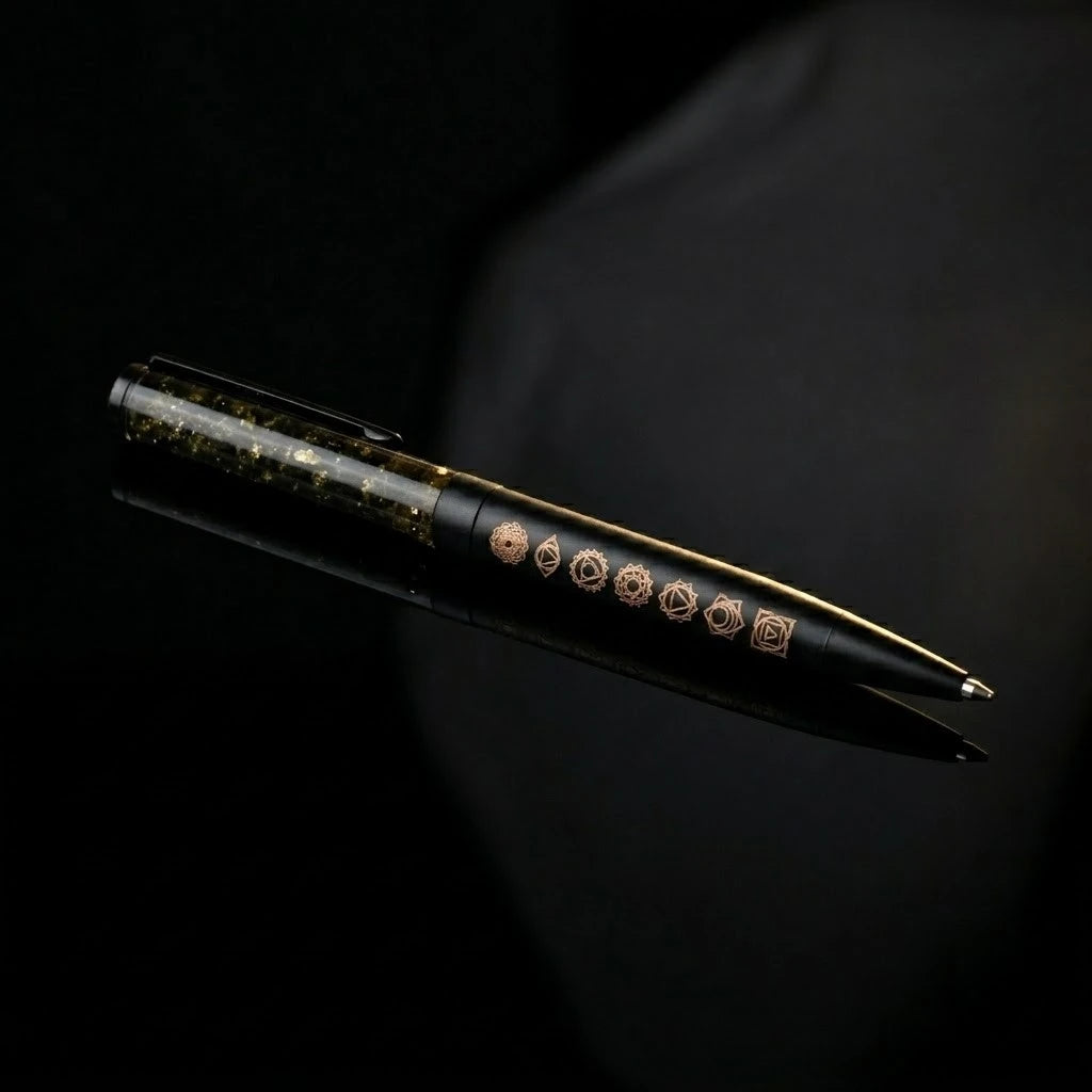 Rupastha Stealth Black Pyrite Crystal Pen