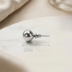 Silver Grey Pearl Stud Earrings for Women